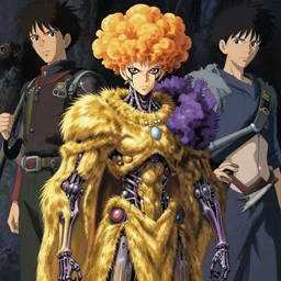 biomechanical cyborg, tremella - fuciformis crown!!!!, golden - scruffy - collybia garment, laccaria - amethystina robe, gapmoe yandere grimdark, trending on pixiv fanbox, painted by makoto shinkai takashi takeuchi studio ghibli, akihiko yoshida, yoshitaka amano, wange