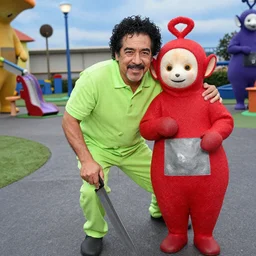 Danny Trejo with machete appears in teletubbies