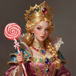 the empress of licorice, D&D character art, candyland character, licorice theme and detail, realistic digital painting, fantasy art, digital painting, character portrait, intricate ornamentation, by WLOP, Artstation Trending, Wayne Reynolds