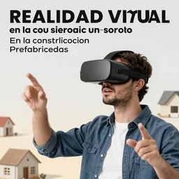 poster de las posibilidades de la realidad virtual en la construccion de casas prefabricadas, gran calidad