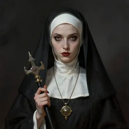 gothic byzantine nun, art by artgerm and greg rutkowski and magali villeneuve, dark fantasy, portrait, highly detailed, digital painting, trending on artstation, concept art, sharp focus, illustration
