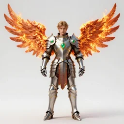 fantasy character portrait, bright armor male human knight with burning!!!!! = angel wings, ultra realistic, wide angle, intricate details, emerald artifacts, sharp focus, highly detailed by ( ( ( peter mohrbacher ) ) ), hajime sorayama, wayne barlowe, boris vallejo, aaron horkey, gaston bussiere, craig mullins