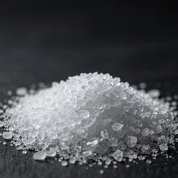 closeup studio photograph of a grain of salt, dramatic lighting, edited in photoshop