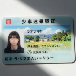 student id card of japanese school. like a driver's license.