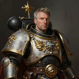 Sir Keir Starmer as Warhammer 40k Emperor, portrait, fantasy, intricate, elegant, highly detailed, digital painting, artstation, concept art, smooth, sharp focus, illustration, art by artgerm and greg rutkowski and alphonse mucha