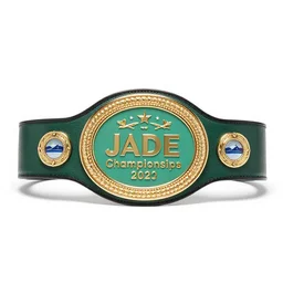 jade championship belt, commercial catalog photo, isolated on a pure white background, centered, entire object in frame, sharp focus, soft studio lighting