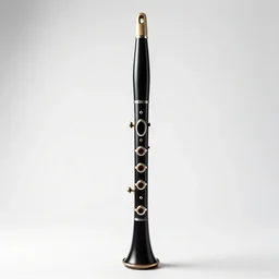 sleek oboe, photorealistic, isolated on a pure white background, centered, entire object in frame, sharp focus, soft studio lighting