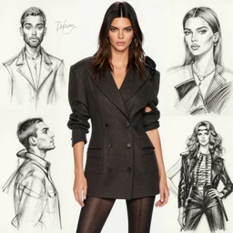 fashion model kendall jenner by  David Agenjo by Richard Schmid by Jeremy Lipking by moebius by atey ghailan