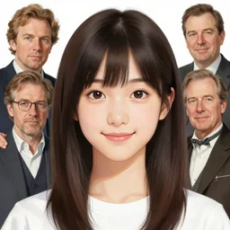 photo of hikari shimoda with simple smile paint detailed digital artstation, portrait hd 4 k, y greg rutkowski and gaston bussiere and craig mullins and j. c. leyendecker, hd