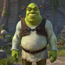Shrek as Neo from The Matrix, the matrix, neo