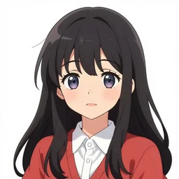 portrait of Janusz Korwin-Mikke as a cute clumsy anime girl, shoujo manga illustration