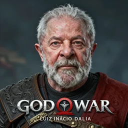 Luiz Inácio Lula da Silva in God of War 4, award winning photo, unreal engine, highly detailed features