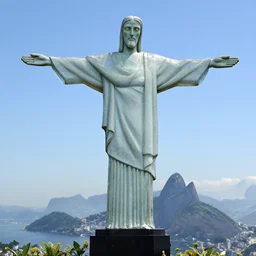 christ the redeemer made out of glass, translucent, rio de janeiro