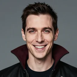 portrait of a forty two year old british man with slim features vampire feeling glad f / 1. 4