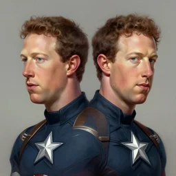 symmetry portrait of mark zuckerberg as captain america, elegant, highly detailed, digital painting, artstation, concept art, smooth, sharp focus, illustration, art by artgerm and greg rutkowski and alphonse mucha