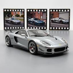 !!!!!! sportscar!!!!!! made out of ( ( ( ( punk album art sleeves ) ) ) ), 3 5 mm film