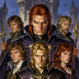a vibrant illustration portrait of a male sorcerer with piercing eyes in very detailed castle setting, art by frank frazetta, artgerm, michael whelan, chris riddell, greg rutkowski, wallpaper, rpg, rpg portrait, dungeons and dragons, pathfinder, baldur's gate, darksun