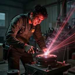 working in the laser mines, agony, pain, 4k, bandolier