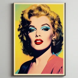 pop art poster of a beautiful woman