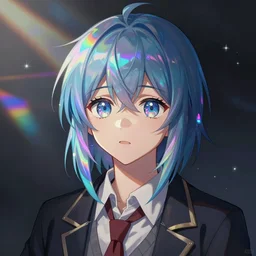“Uwu the prismatic person, the spirit of hidden math, refracted light, caustics, light rays shining through, 4k photo”