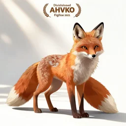 ghibli, concept art illustration, fox, white background