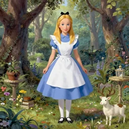 a still photo from alice through the looking glass in the style of thomas kinkade