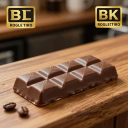 chocolate bar covered with translucent coffee on an oak surface in a bar, warm colors, hyperrealistic, high detail, award winning, professional photograph, 8 k,