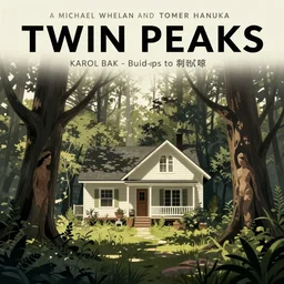 poster artwork by Michael Whelan and Tomer Hanuka, Karol Bak of Build-ups to drastic shock, hidden beautifully in the shadows, such naturistic divine encircling all of the suspense and psychological terror., from scene from Twin Peaks, clean, simple illustration, nostalgic, domestic, full of details
