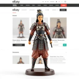 Images on the store website, eBay, Miniature Statue of a Female Ancient Warrior with Shield