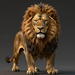 king cyber lion, hyperdetailed, artstation, cgsociety, 8k