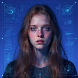 action scene emotional portrait of jewel yorkshireklopfolk dreamer in the style of Rob Lefield and Dan Mumford , trending on artstation, digital art,surrealism ,macro,blueprint ,vaporwave ,