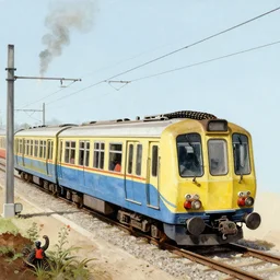 skolopendra made of metro train, norman rockwell