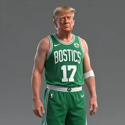 Donald Trump on the Boston Celtics, Digital Art, Trending on artstation, octane render