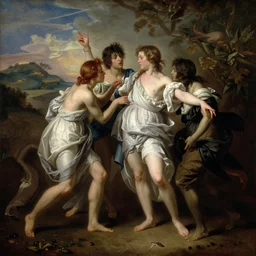 femboys playing aournd, neoclassical art