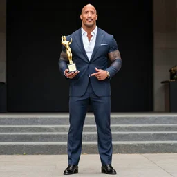 dwayne johnson as a scholar, full body shot, highly - detailed, sharp focus, award - winning