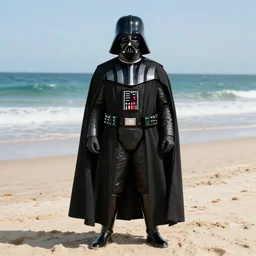 darth vader goes to the beach for the first time