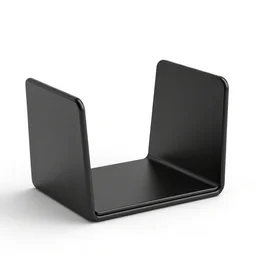 matte black bookends, stylized 3d render, isolated on a pure white background, centered, entire object in frame, sharp focus, soft studio lighting