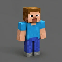 3d model of steve from minecraft