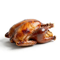 vintage roast turkey, clean 3d render, octane render, isolated on a pure white background, centered, entire object in frame, sharp focus, soft studio lighting