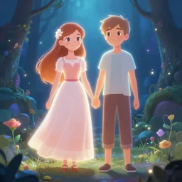 sister's bond with his brother, full body, clean and clear face, concept art trending on artstation, illustration, devianart, glowing effect, hyperdetailed, hyperreal, magical world, 8 k