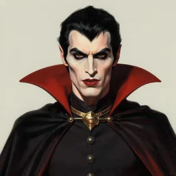 portrait of super dracula. art by alex ross.