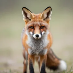 perfectly centered portrait, humanoid fox, candid photography