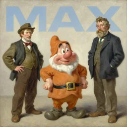 soft colorsphotograph imax and solomon joseph solomon and richard schmid and jeremy lipking victorian loose genre loose painting full length portrait painting of grumpy the dwarf disney