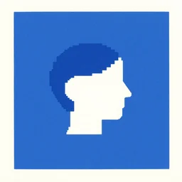 minimalist ui art icon for a wandering mind, victo ngai, kilian eng, lois van baarle, flat, artstation, behance, pixel, minimalist, blue triadic color scheme, screen print, vintage 1 9 6 0 s print