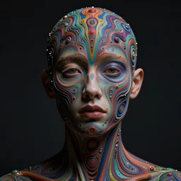 realistic scene of a creation of human body, psychedelic, dark art, photo realistic, detailed, 1 4 5 0, delicate, hyper realism, ultra realistic, 8 k