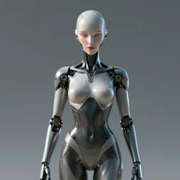 centered portrait of an android, sci fi character concept, science fiction, futuristic, medium shot, symmetrical face, elegant pose, illustration, slender, cinematic lighting, hyperdetailed, cgsociety, 8k, high resolution, single face, insanely detailed and intricate, octane render, golden ratio, vfx, postprocessing, Syd Mead, Masamune Shirow,