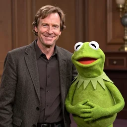 Jordan Peterson with kermit the frog