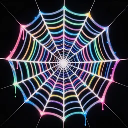 a psychedelic spiderweb, dripping colors, multicolored, artstation, cgsociety, cgtrader, flickr