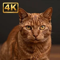 a cat made out of mahogany wood, photography, award winning, closeup shot, 8 k