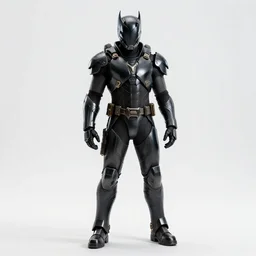villain in armored suit, cinematic studio photo, full body, standing, isolated on a pure white background, centered, whole figure in frame, sharp focus, studio lighting